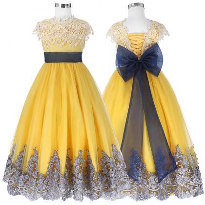 Princess Gowns Formal Kids Cute Pageant Flower..
