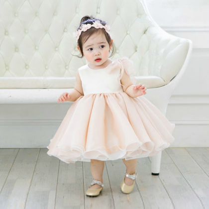 Flower Girl Dress, Pink Flower Girl Dress, Light..