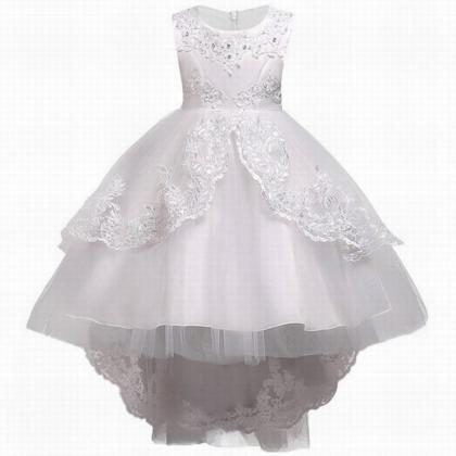 Kids Gown Princess Lace Flower Girls Dress Ball..