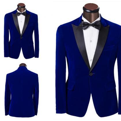 1pc Custom Made Velvet Men's Tuxedo..