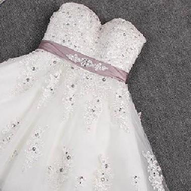 Applique Short Bridal Wedding Dresses Formal Knee..