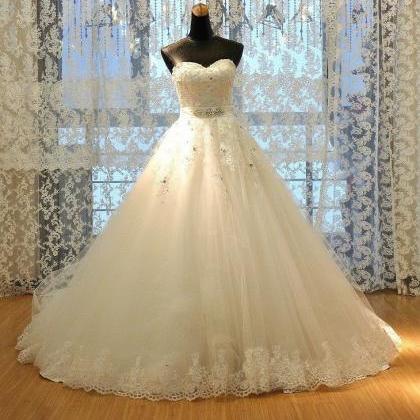 Fashion Formal Applique Sweetheart Long Ball Gown..