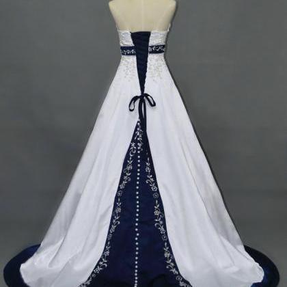 Formal Embroidery Halter Satin Long Ball Gown..
