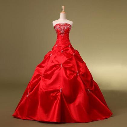 Quinceanera Dress Satin Ball Gown Long Evening..