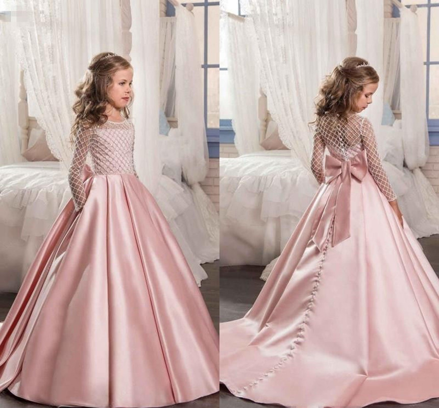 Custom Wedding Formal Flower Girl/'s Pageant Dress Dance Ball Party Gowns