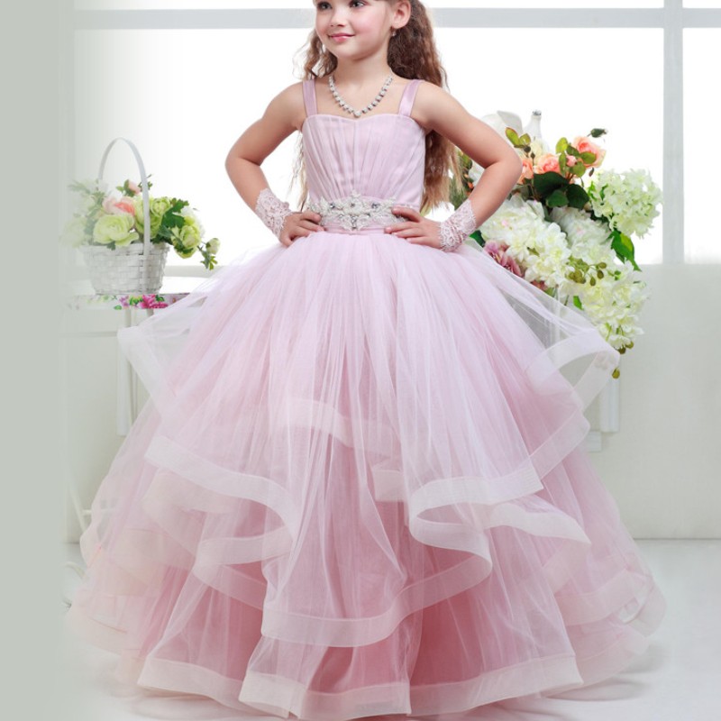 little girl white ball gowns