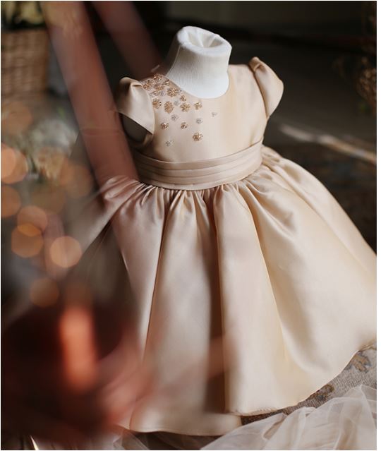 brown flower girl dresses Cute Floral Flower Girl Dresses V Neck Floor Length Kid's Dress ARD2105 main image 0