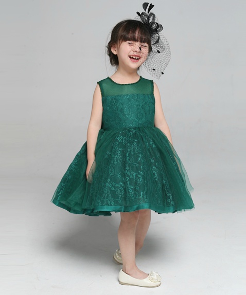 Flower Girl Dress, Green Flower Girl Dress, Dark Green Flower Girl Dress, Junior Bridesmaid Dress, Baby Girl Birthday Outfit, Custom Made Flower