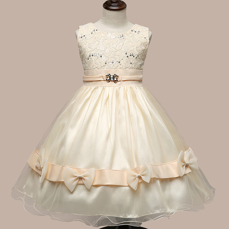 Flower Girl Dresses Flower Children's Clothes,children's Clothes,europe And The United States Princess Dress, Girls Bow Bright