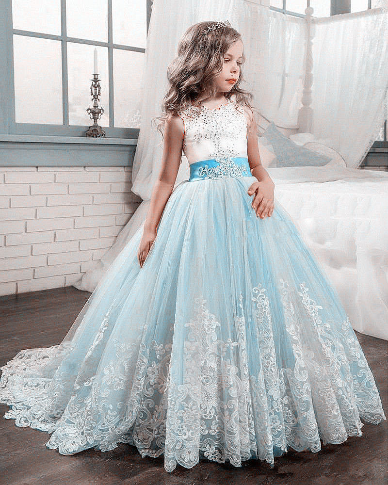 light blue girls dress