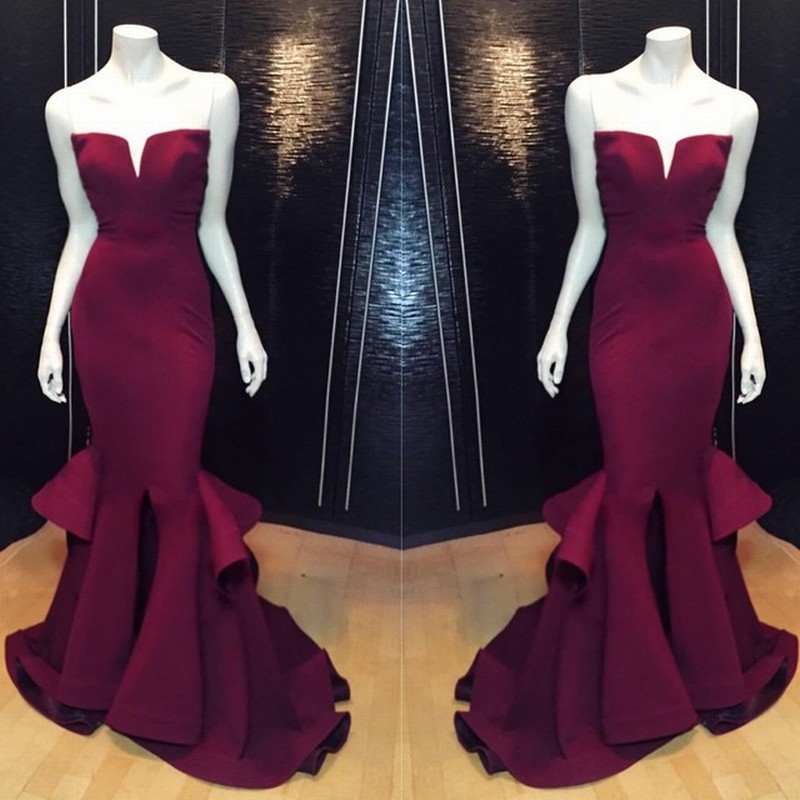 Sexy Prom Gown Prom Dress Mermaid Prom Gown Unique Prom Gown Pretty Prom Gown Satin Prom Gown Long Prom Gown