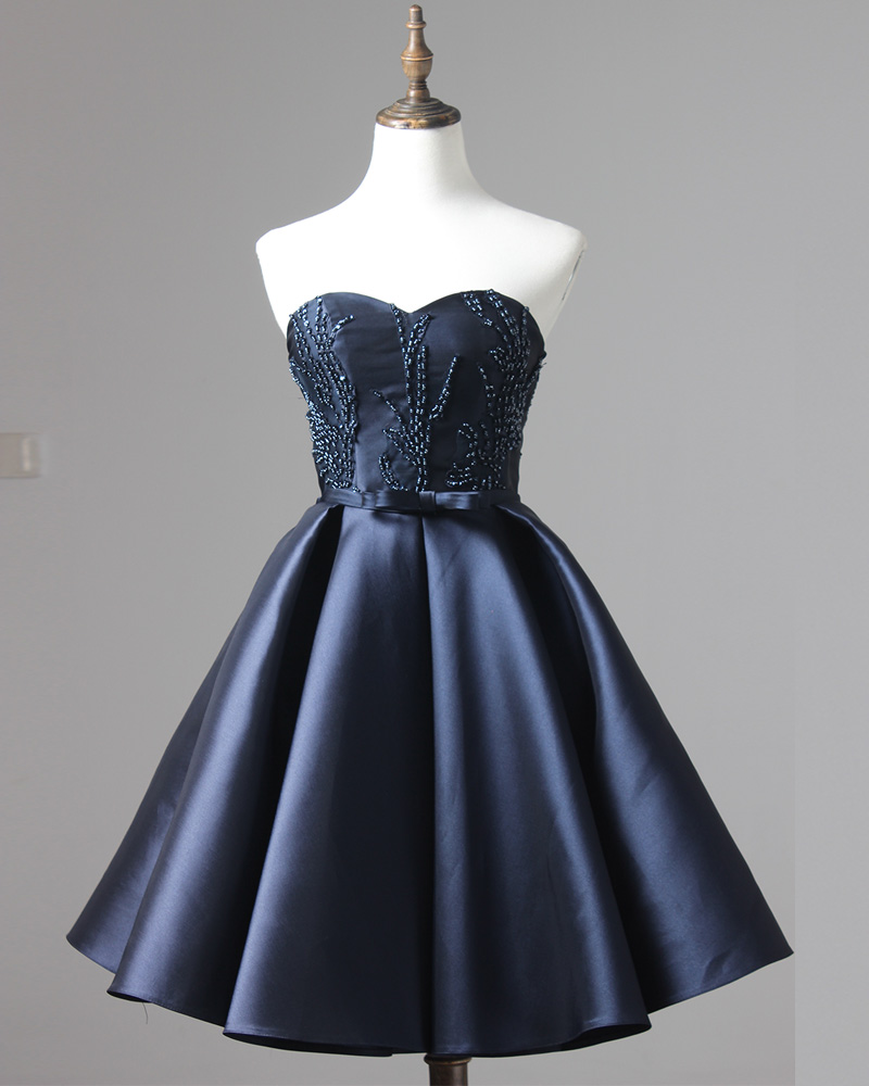 Custom Size Women's Party Dress Princess Diaries Dress Yukale Women's Short  Satin Homecoming Dress - Strapless Prom Gown With Removable Bow Short  Homecoming Dress With Built-in Bra Dress With Bow In Back