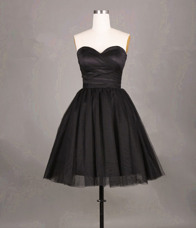 Simple And Cute Black Short Tulle Prom Dresses Short Prom Dresses Graduation Dresses Homecoming Dresses