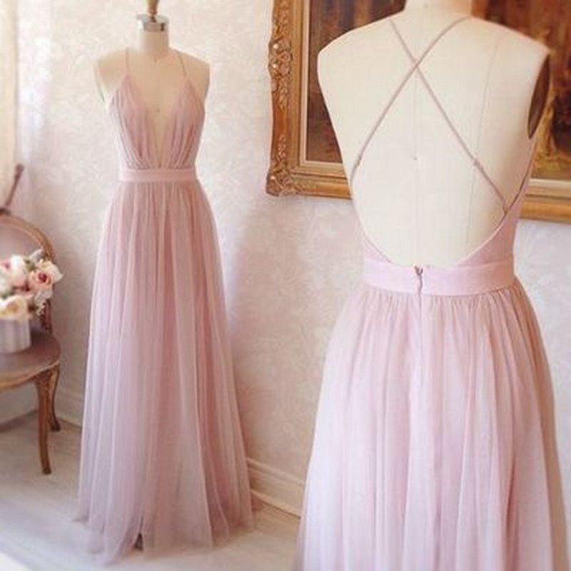 Charming Prom Dress Tulle Prom Dress A-Line Prom Dress Spaghetti Straps Evening Dress