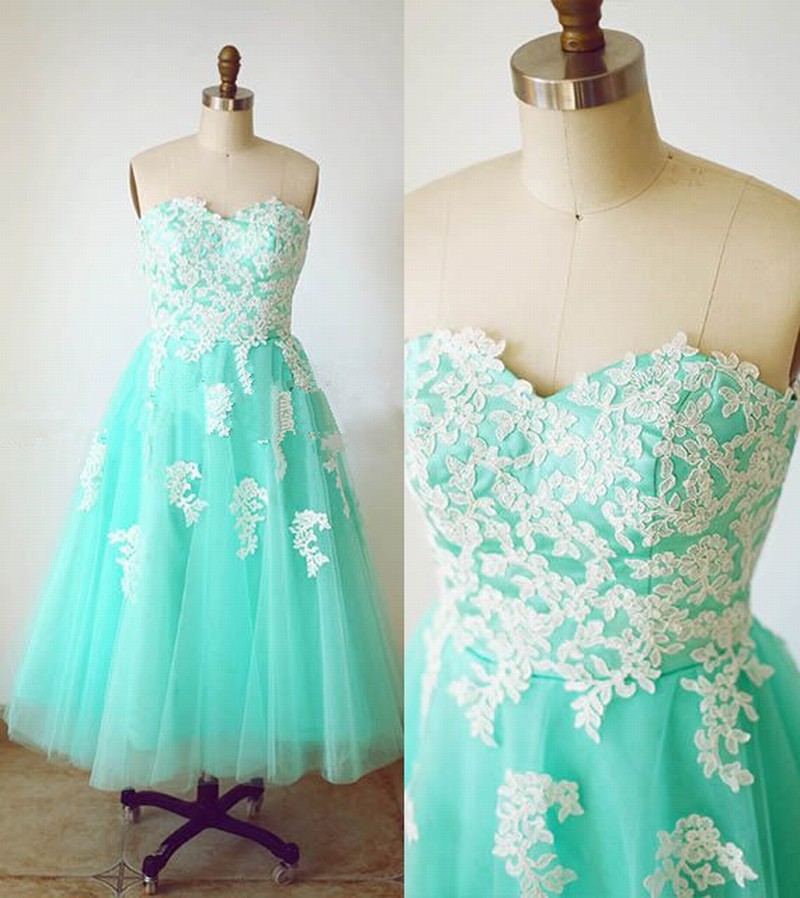 Charming Prom Dress Sweetheart Prom Dress A-Line Prom Dress Appliques Prom Dress Tulle Prom Dress