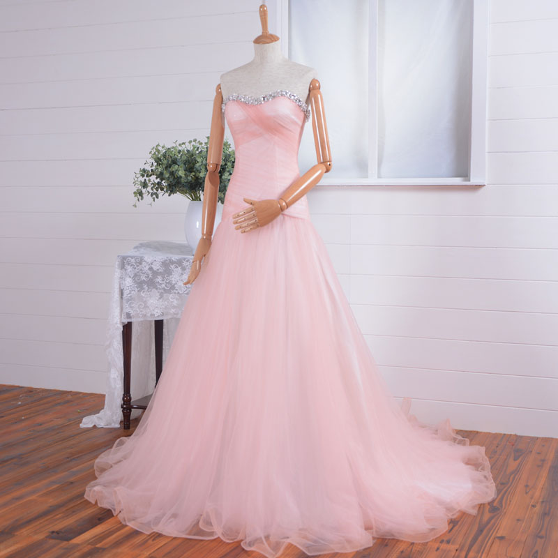 Formal Prom Dress A-line Prom Dress Tulle Prom Dress Sweetheart Prom Dress Beading Prom Dress