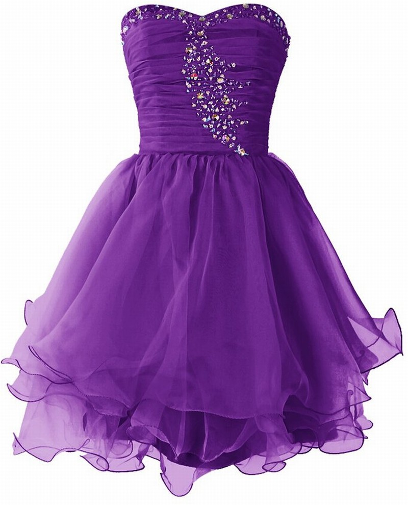 Short Formal Dress Organza Dress Beading