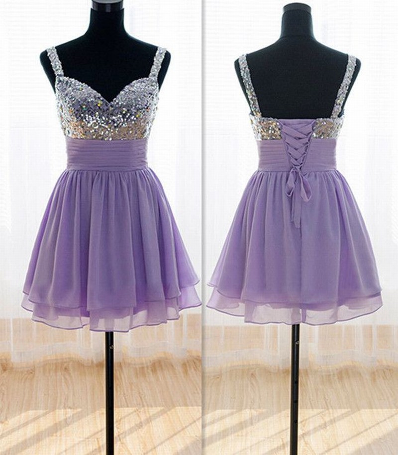 Homecoming Dress Sequined Homecoming Dress Chiffon Homecoming Dress Short Homecoming Dress