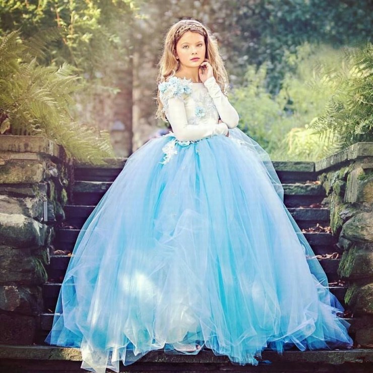 little girl blue formal dresses