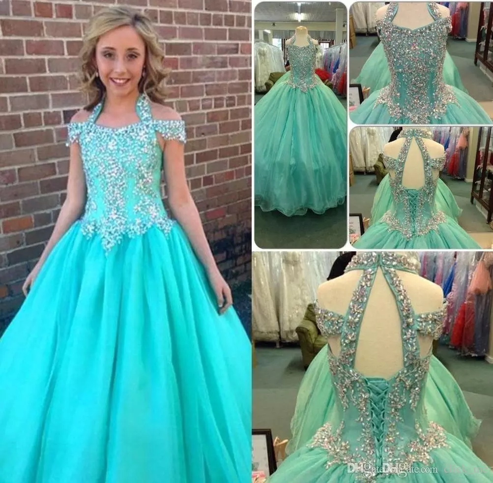 light blue pageant dress