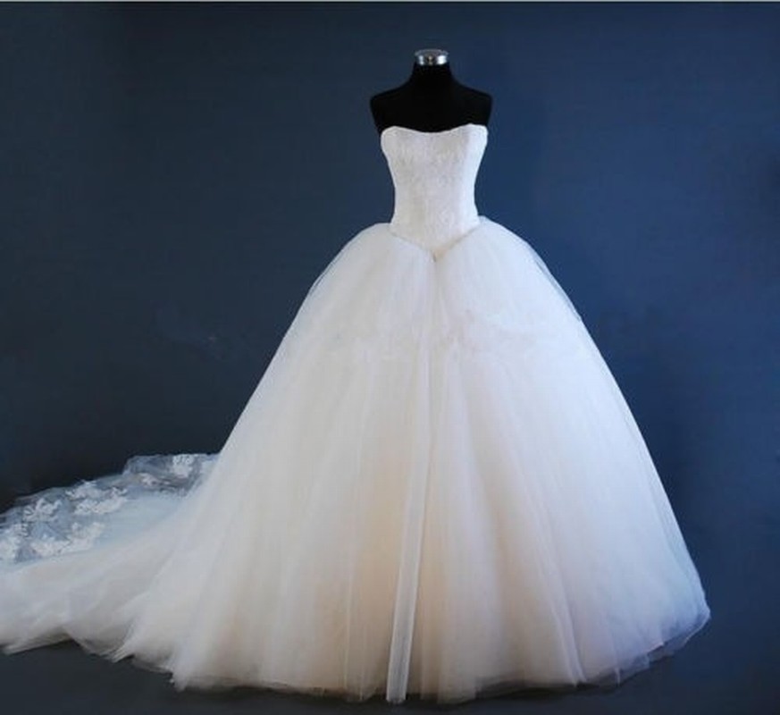 Whiteivory Lace Wedding Dress Bridal Gown Ball Gown Custom Made Dress 09
