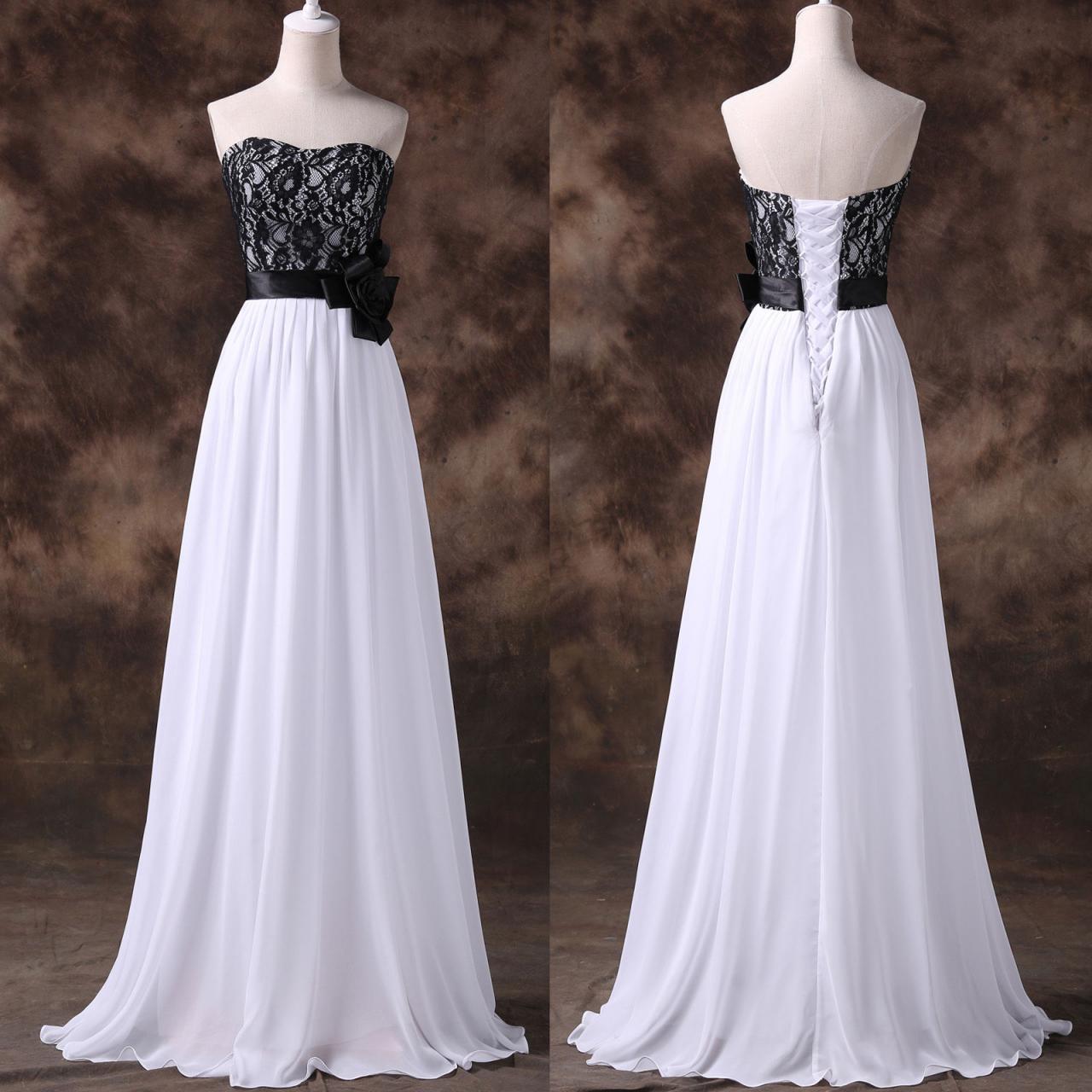 Bridesmaid Dress Sweetheart Lace Chiffon Evening Dress Prom Dress Custom Made Bridal Party Dress Xz81