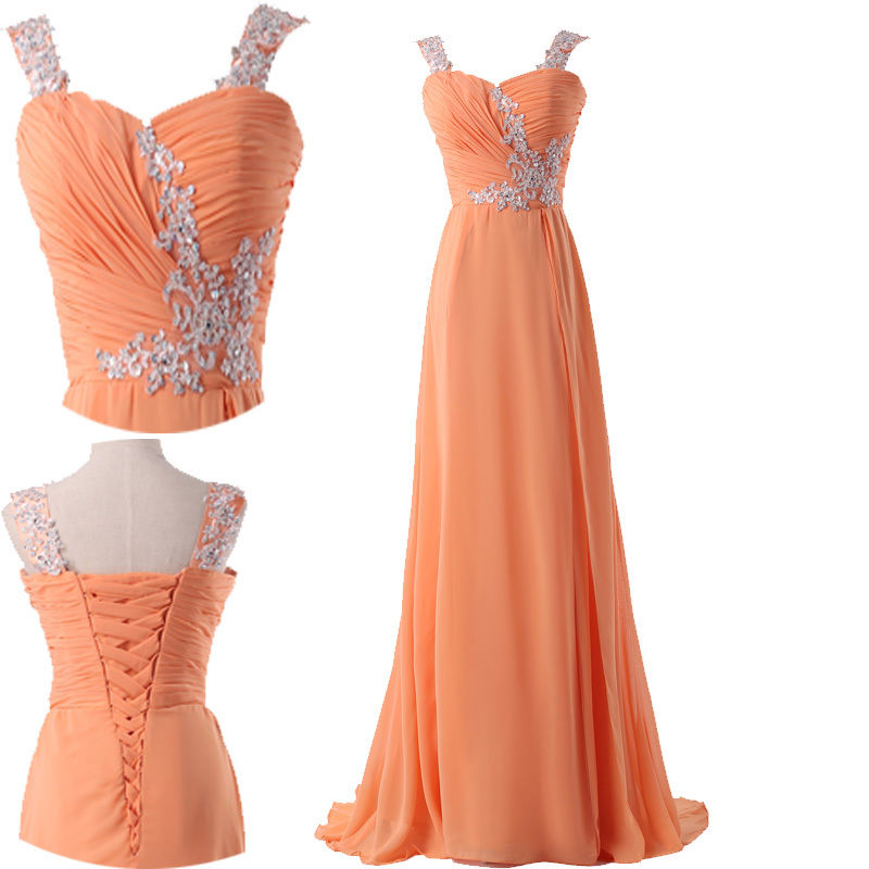 Bridesmaid Dress Lace Chiffon Beading Evening Dress Prom Dress Custom Made Bridal Party Dress Xz142