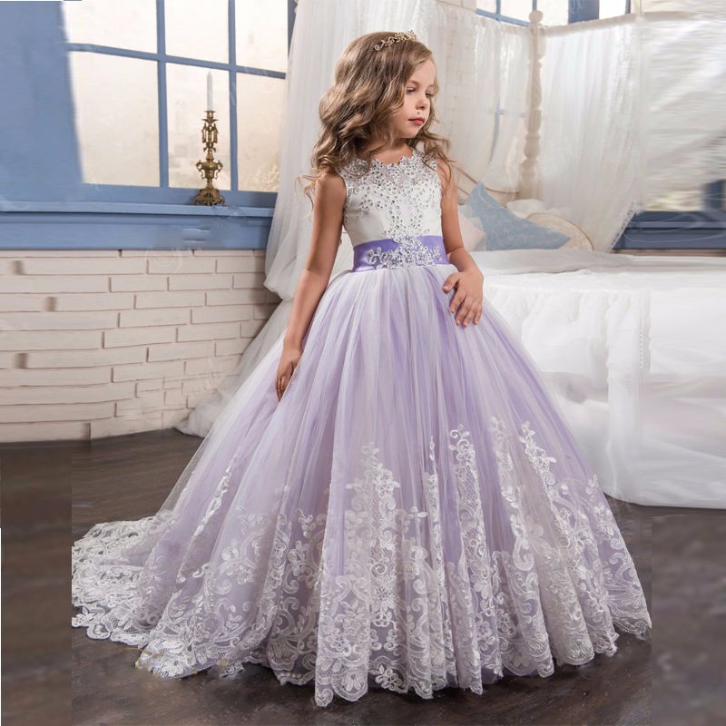 light purple flower girl dresses