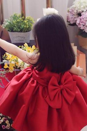 166 (1)10-15y Flower Girl Dress, Red Flower Girl Dress, Red Baby Girl Birthday Outfit, Flower Girl Dresses, Baby Girl Birthday Dress, Red