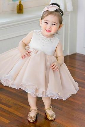 Flower Girl Dress, Pink Flower Girl Dress, Pale Pink Flower Girl Dress, Junior Bridesmaid Dress, Baby Girl Birthday Outfit, Custom Made Flower