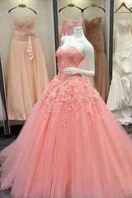 New Lace Ball Gown Prom Pageant Quinceanera Dress Formal Evening Wedding Dress