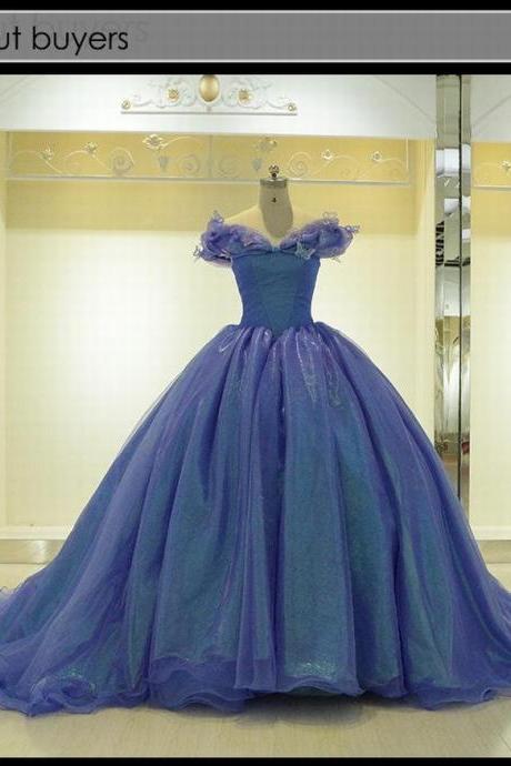 Luxury Cinderella Girls' Evening Dress Princess Celebrity Prom Party Ball Gown