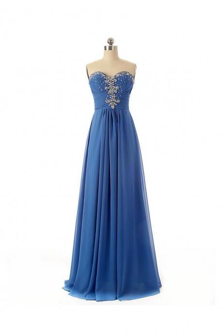 Sweetheart Charming Formal Evening Dresses Long Prom Gown 