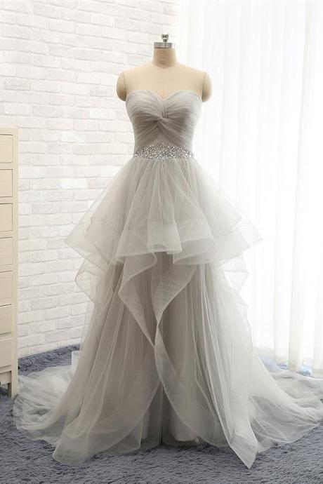 Women&amp;#039;s Fashion Prom Dress Sweetheart Prom Dress A-line Prom Dress Tulle Prom Dress Beading Evening Dress