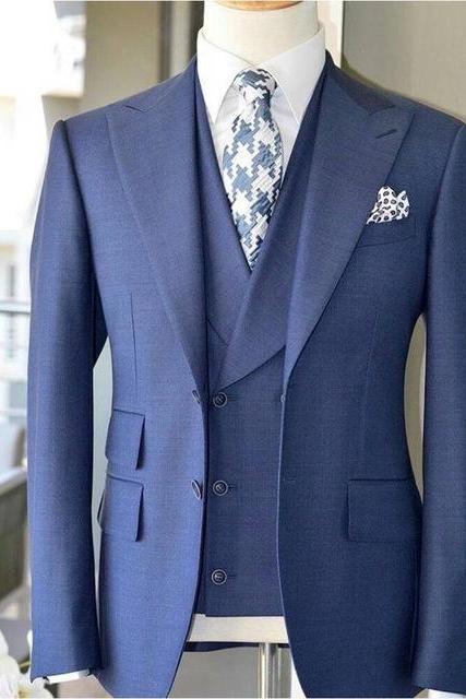 2019 Latest Coat Pant Design Men Suit Slim Fit 3 Piece Tuxedo Prom Wedding Suits Custom Groom Blazer Terno Masculino