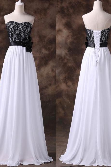 Bridesmaid Dress Sweetheart Lace Chiffon Evening Dress Prom Dress Custom Made Bridal Party Dress Xz81