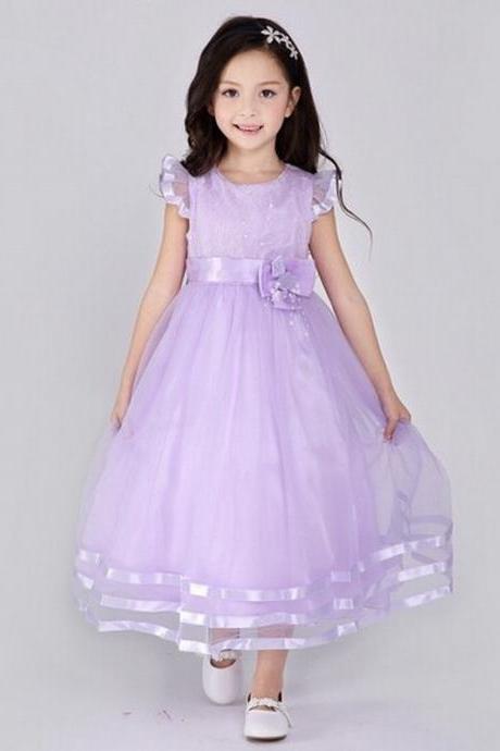 Formal Long Flower Girl Dresses Children Birthday Dress Tulle Kids Wedding Party Dresses 1103-30