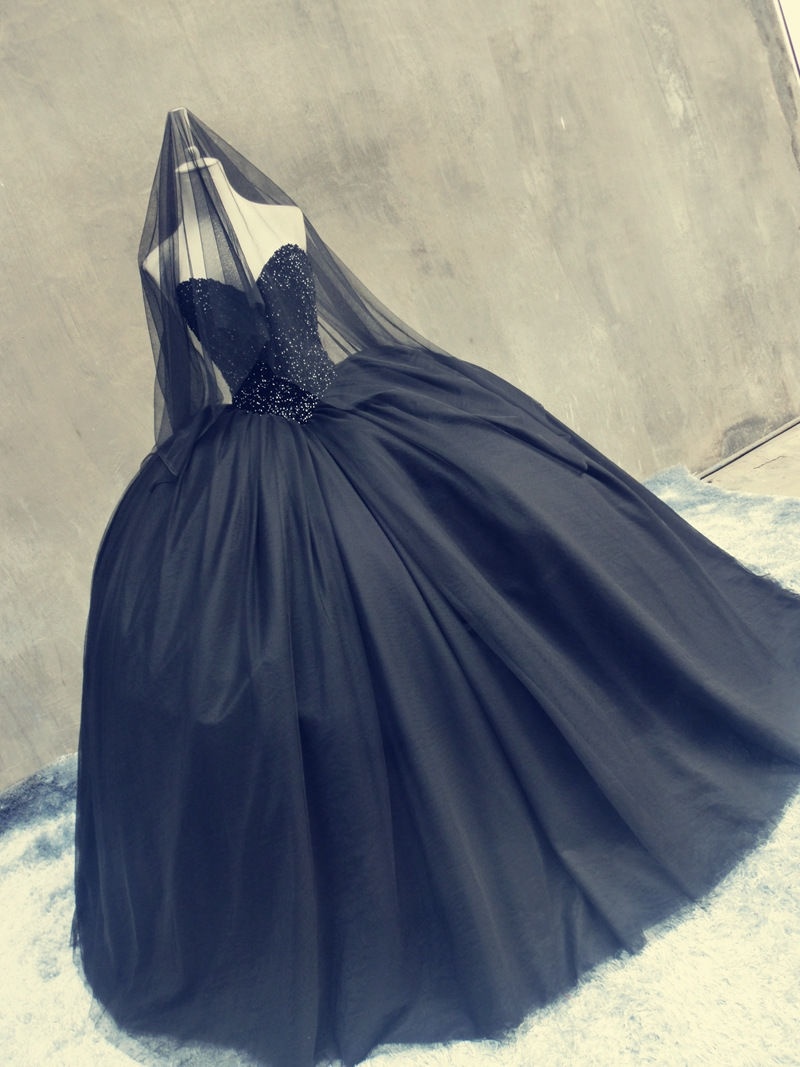 Black Quinceanera Pageant Ball Gown Wedding Dress Prom Party Formal ...